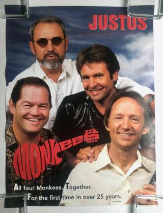 THE MONKEES Justus 1996 Rhino Promo POSTER Dolenz NESMITH Davy Jones TORK Rolled 2