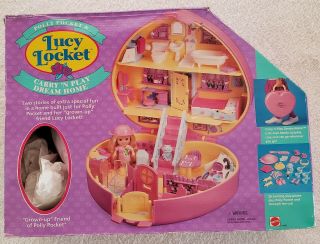 Lucy Locket Polly Pocket Carry N Play Dream House Complete W/ Box,  Bonus