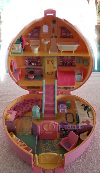 Lucy Locket Polly Pocket Carry N Play Dream House COMPLETE w/ Box,  Bonus 5