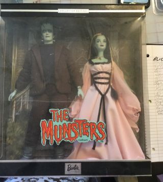The Munsters Gift Set Barbie Ken Doll 2001 Collector Edition