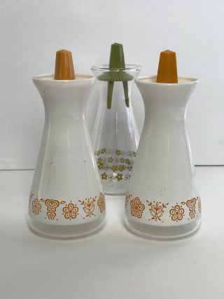 Vintage Corelle Gold Butterfly Salt And Pepper Shakers And Extra Spring Blossom