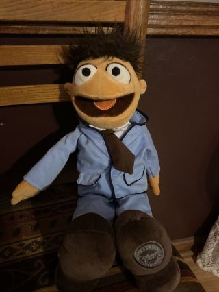 Disney Store Authentic Muppets Most Wanted 18 " Plush Walter In Blue Suit