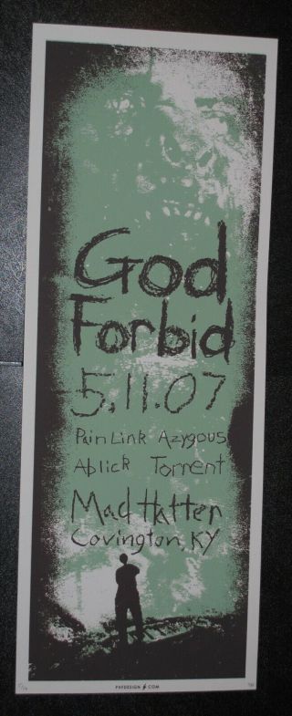 God Forbid Covington Ky 2007 Concert Poster /70 Rare Art Print Powerhouse Desig