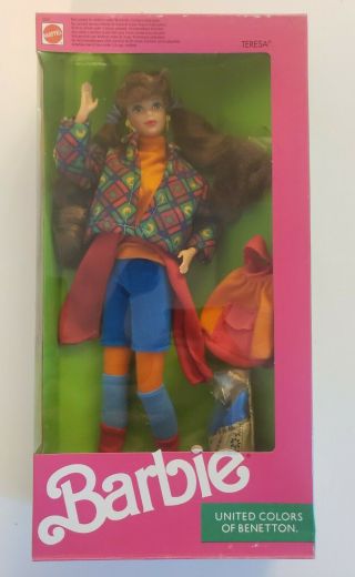 1990 United Colors Of Benetton Teresa (barbie) Doll Nrfb 9408