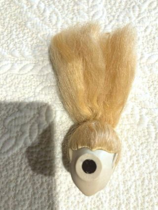 Vintage 3 Ponytail Barbie Doll Head Thick Hair & Face Paint 5