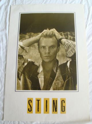 Sting Album Poster Nothing Like The Sun Era Record Store Promo