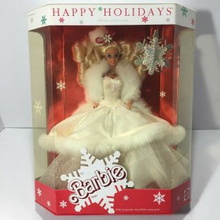 Vintage 1989 Happy Holidays Barbie Doll Special Edition 3523 Christmas Mattel
