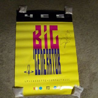 Vintage Music Poster - - Yes Big Generator Signed X1 Autographed 1980 