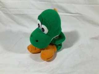 Bd&a - - Mini Yoshi Beanie Plush Bean Bag Toy - - Nintendo 64 Collectible Green 7 " Jw