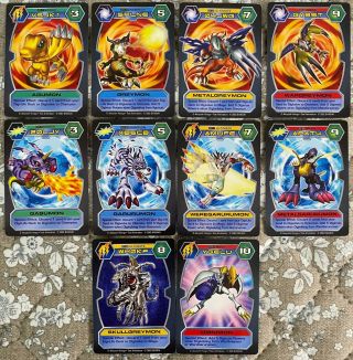 Digimon D - Tector Card Game Wargreymon Metalgarurumon Omnimon 10 Cards