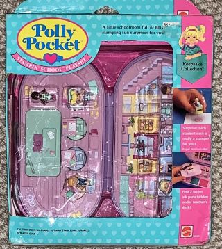 1993 Mattel 10648 Bluebird Toys Polly Pocket Stampin School Playset
