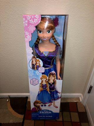 Nip Disney Frozen My Size Anna Doll Over 3 Feet Tall Light Up Flower Clip
