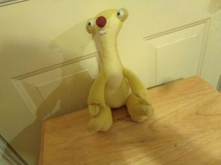 Rare 2005 Ice Age 2 The Meltdown Sid The Sloth Yellow & Brown Plush Doll Figure