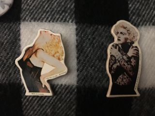 Rare 1990 Boy Toy Madonna Shaped Pin Buttons See Photos Of Set