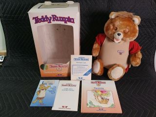 Vintage 1985 Alchemy Teddy Ruxpin Talking Doll Bear Worlds Of Wonder 16 "
