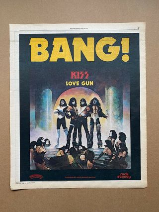 Kiss Love Gun (a) Poster Sized Music Press Advert From 1977 - Printed O
