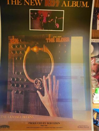 Kiss The Elder Album Promo Poster Eric Carr Gene Simmons