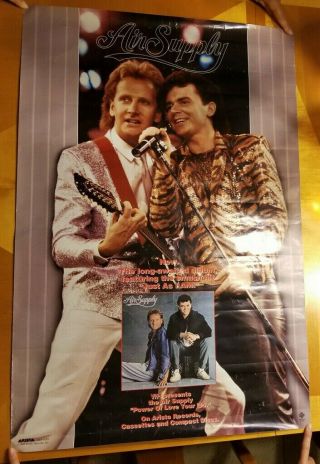 1985 Air Supply In - Store Promo Poster " Air Supply - Just As I Am " Arista