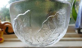 Kosta Boda Art Glass Bowl " Leaf " Pattern From The " Party " Series By Goran Warff