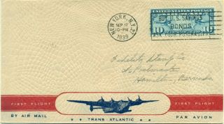 Lot 273 Bermuda First Flight - Sept - 12 1939 Bermuda Pan Am Flight Rare