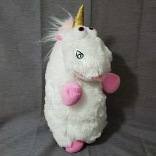 Fluffy Unicorn Plush Despicable Me White Pink Universal Studios Stuffed Animal