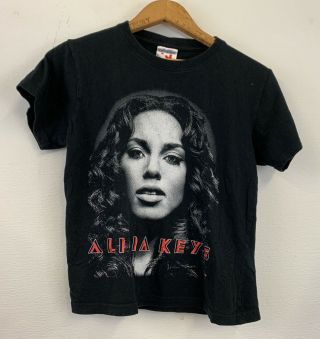 Womens Alicia Keys - As I Am 2008 Adult Size L Large Black Tour T - Shirt Vintage
