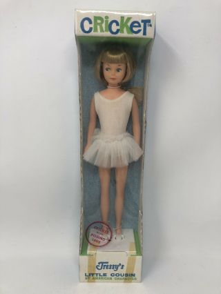 Nrfb Vintage American Character Posable Cricket Doll Box Tressy
