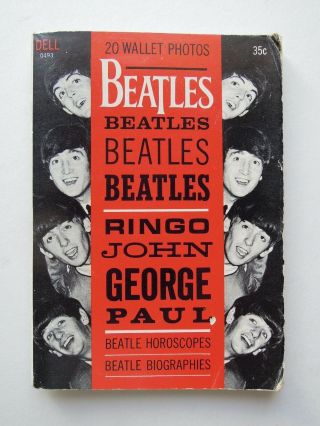 1964 20 Wallet Photos Of The Beatles Booklet By Dell