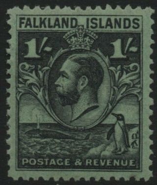 Falkland Islands - 1929 - 37 1/ - Black/emerald Sg 122 Mounted V38608