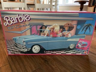 Box 1989 Vintage Mattel Barbie 57 Chevy Blue Never Opened Convertible