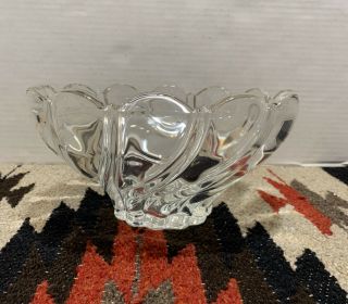 Mikasa Crystal Swirl Bowl Peppermint Clear 10 1/4 “ With Tag & Box 2