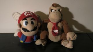 Vintage Mario & Donkey Kong Plush Dolls
