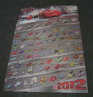 Disney Pixar Cars 2 Giant Poster 32 " X 49 " Mattel Silver Racer Series
