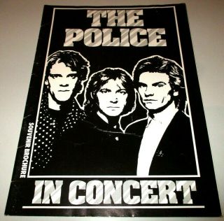 The Police In Concert Souvenir Brochure Programme Tooting Bec 21st December 1980