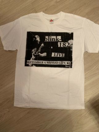 Blink 182 2009 Reunion Tour Le /182 Large T Shirt 9/4/09 Kansas City Ks