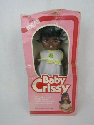 Vtg 1973 Ideal Baby Crissy Doll Grow Hair 24 " Black African American Rare