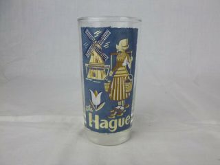 Vtg 1959 Mid Century Libbey Cities Of The World Bar Glass Tumbler The Hague