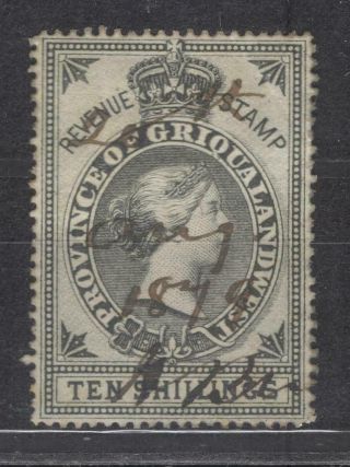 Griqualand West Revenue 10 Shillings 1879 Cape Of Good Hope South Africa Fiscal