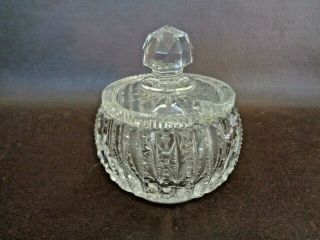 Vintage Clear Glass Jelly Jar With Lid - Cut Glass?