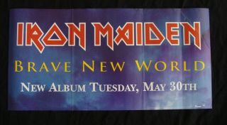 Iron Maiden Album Poster Brave World Record Store Promo 2000