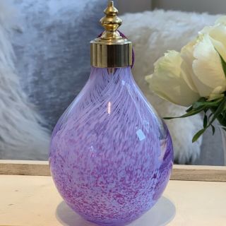Vintage Caithness Glass Aventurine Atomiser Perfume Bottle,  Lavender Swirl 3