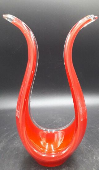 Stunning Vintage Murano Red/Clear Glass Sculpture,  Ornament. 2