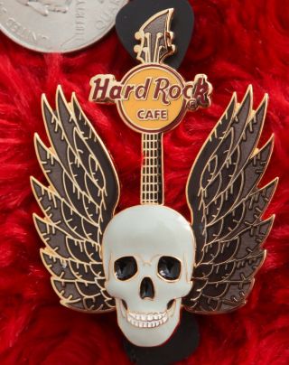 Hard Rock Cafe Pin Online 3d Winged Guitar Skull Le100 Angel Wings Hat Lapel