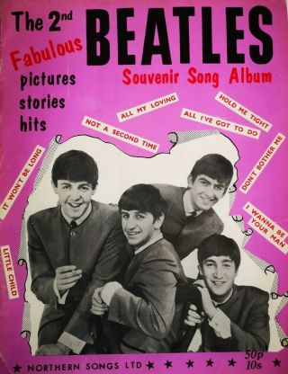 Vintage The Beatles Souvenir Song Album 1960s / 70s Sheet Music Book Memorabilia