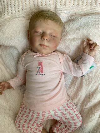 Reborn Baby Realborn Kimberly Asleep 6lbs 19” Cond Boy Or Girl