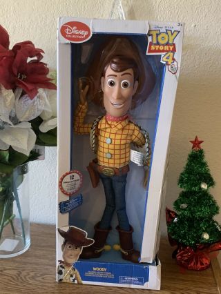 Disney Pixar Toy Story Pull String Woody 16” Talking Figure Torn Box