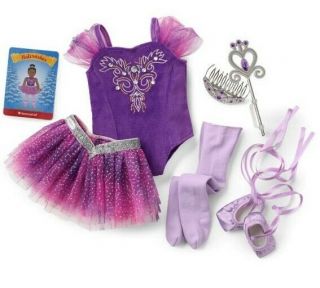 American Girl Sugar Plum Fairy Nutcracker Suite Ballet Outfit Tiara Wand Box