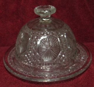 Eapg Imperial Glass Amelia Pattern Covered Butter Dish Late 1800 