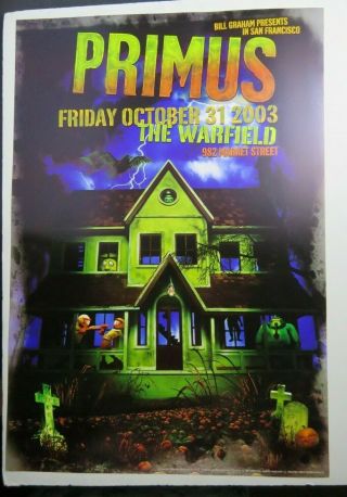 Primus - - Concert Poster 10/31/2003 The Warfield,  Ca.