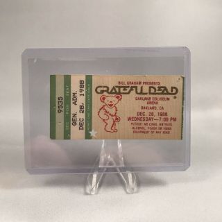 Grateful Dead Oakland Coliseum Arena Ca Concert Ticket Stub Vtg December 28 1988